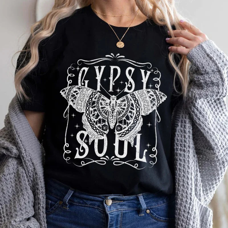 T-shirt graphique Butterfly Gypsy Soul