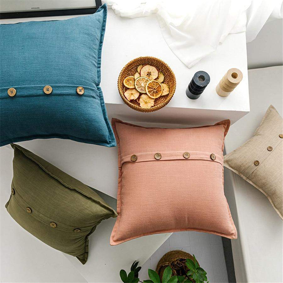 Button Pillow Covers