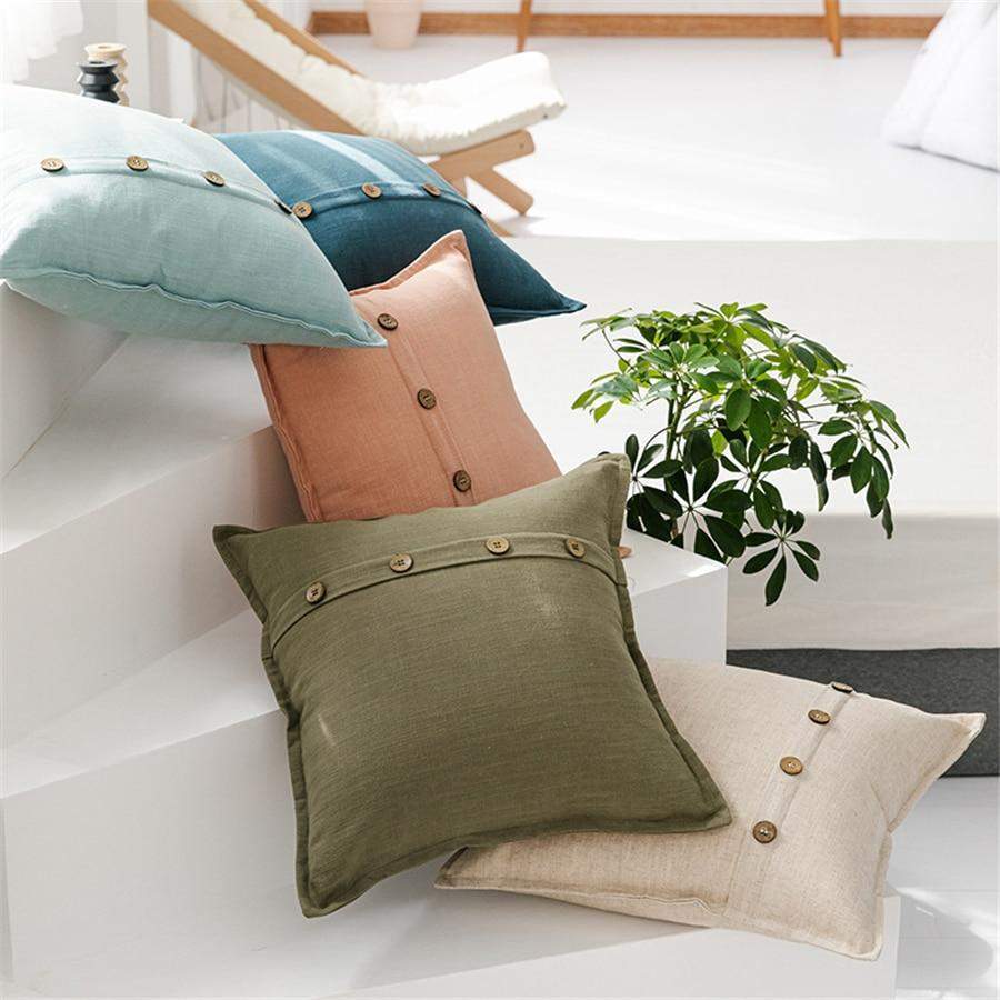 Button Pillow Covers