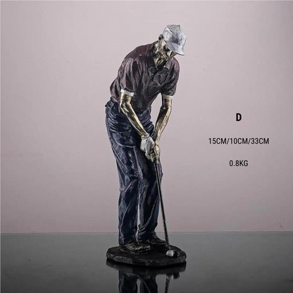 Vintage Resin Golf Figure Statue