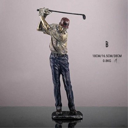 Vintage Resin Golf Figure Statue