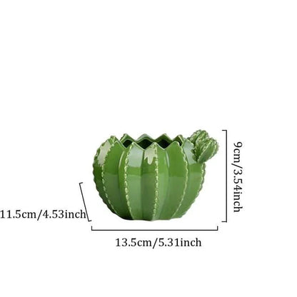 Kaktus-Blumentopf aus Keramik