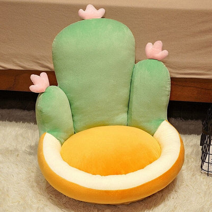 Almohada de felpa para silla de cactus