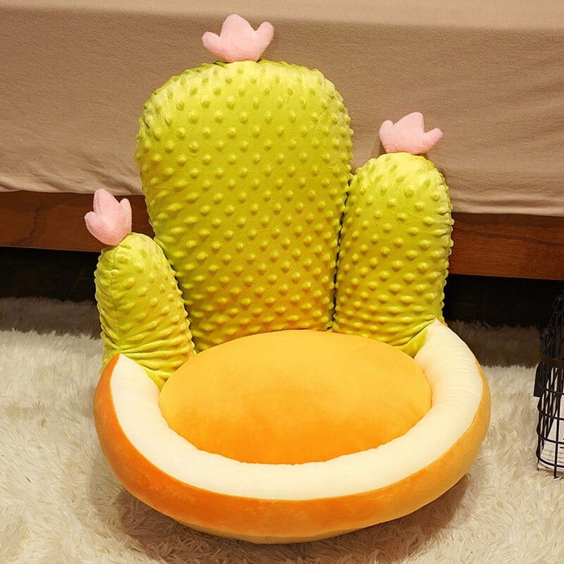 Almohada de felpa para silla de cactus