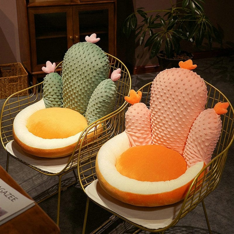 Coussin en peluche pour chaise cactus