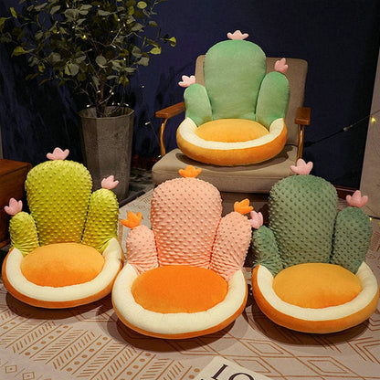 Coussin en peluche pour chaise cactus