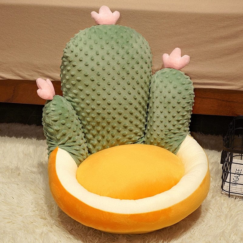 Almohada de felpa para silla de cactus