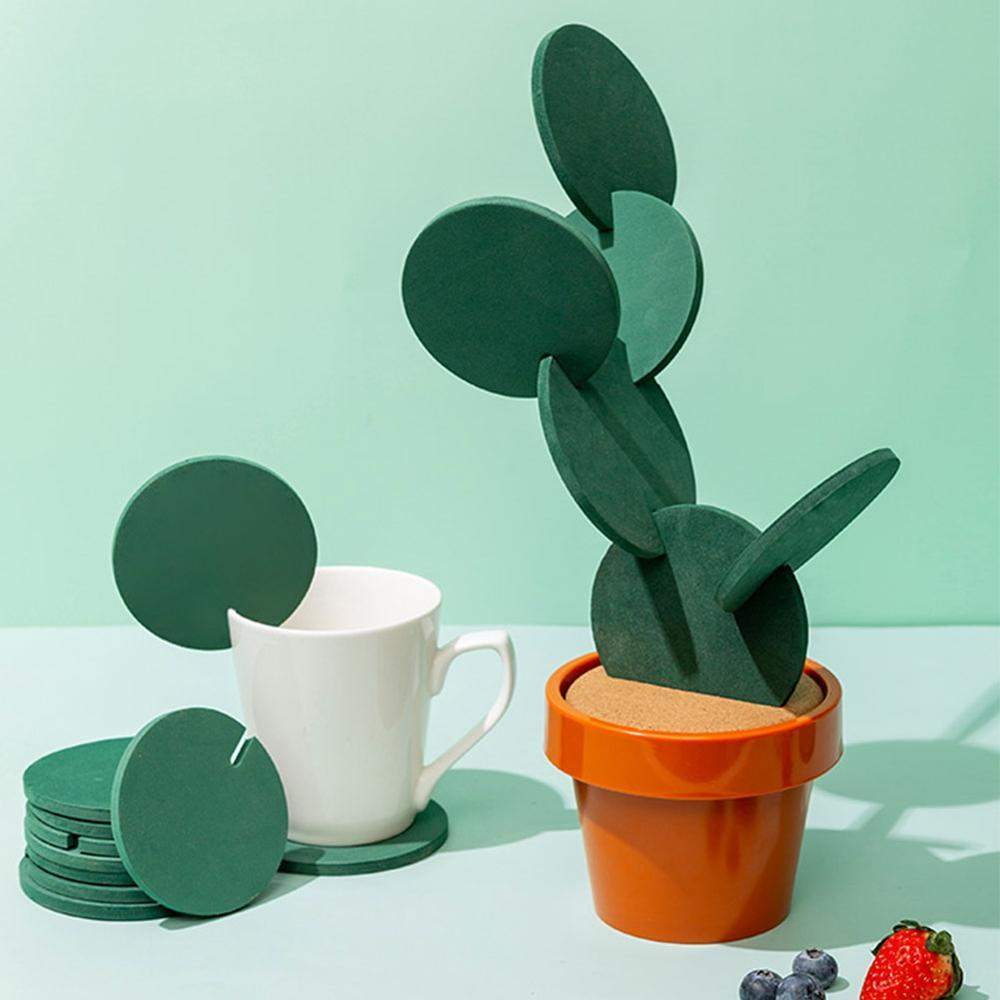 Ensemble de dessous de verre cactus