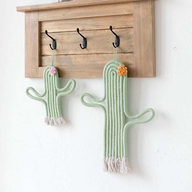 Macramé fait main cactus