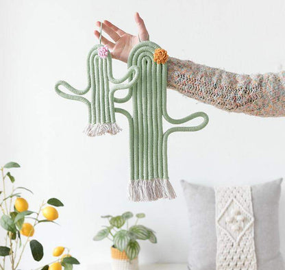 Macramé fait main cactus