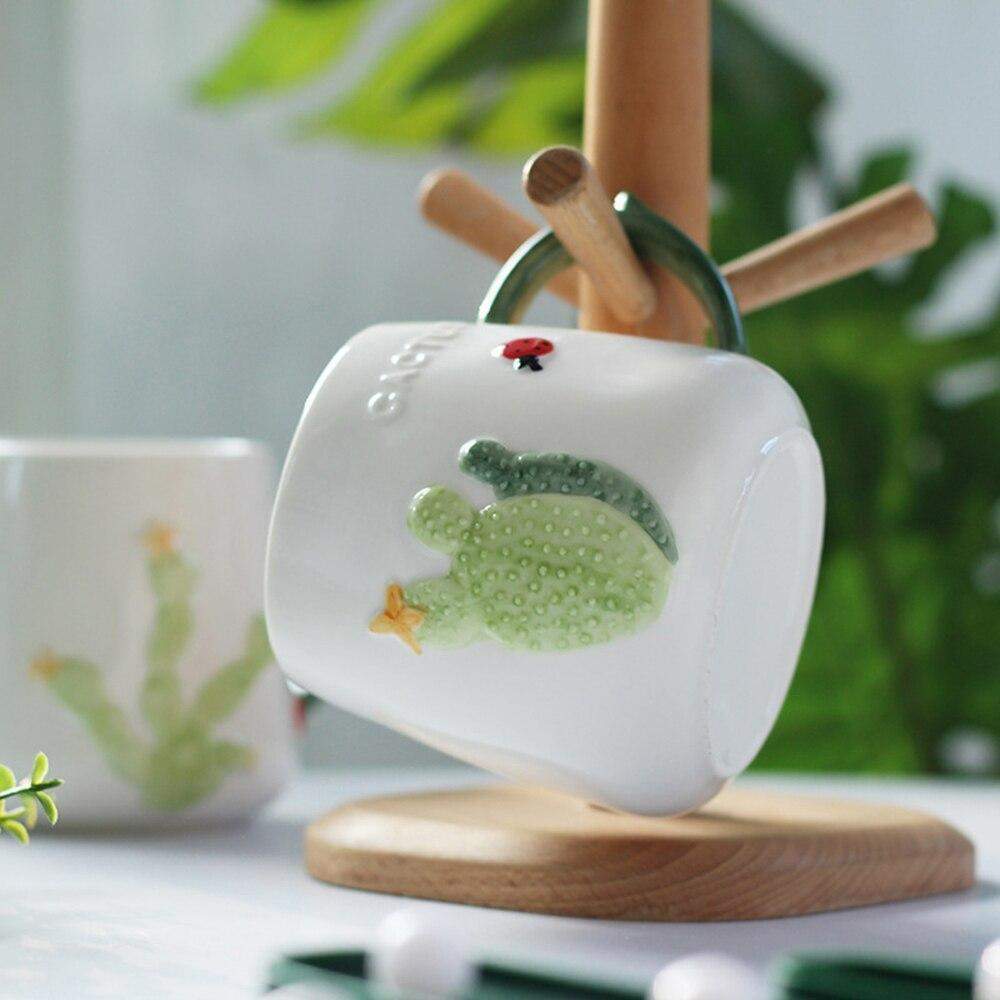 Cactus Mug With Lid & Spoon