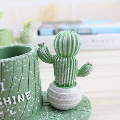 Décor de bureau de cactus