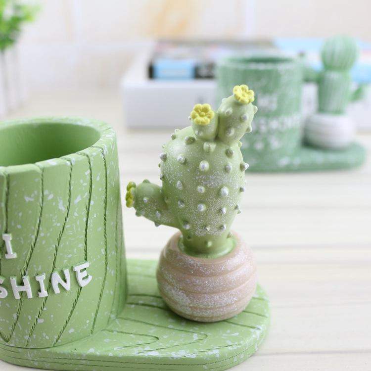 Décor de bureau de cactus