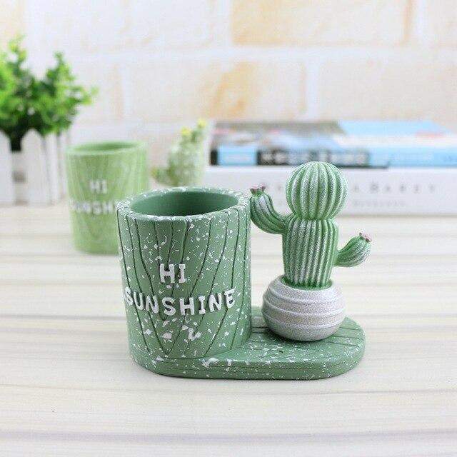 Décor de bureau de cactus