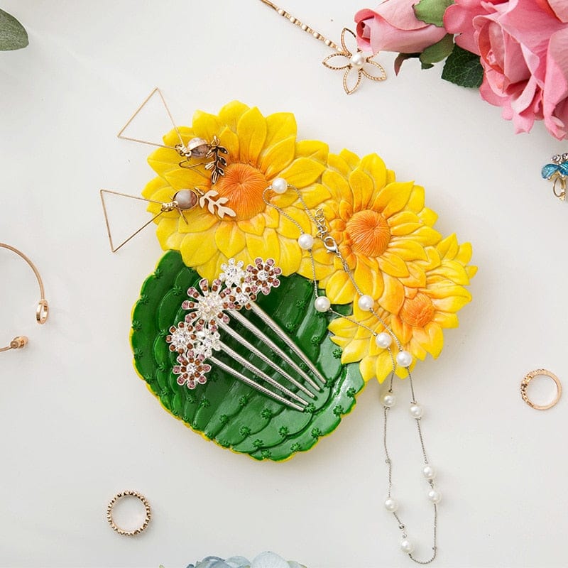 Cactus & Sunflower Plate Tray