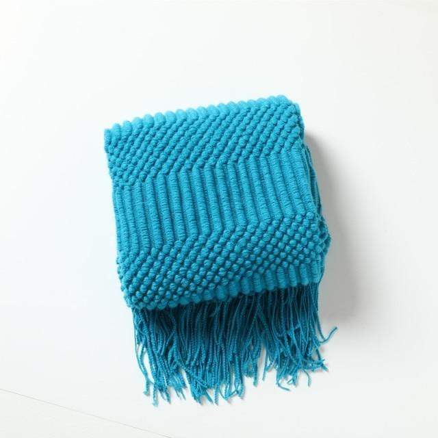 Couverture Camari avec pompons