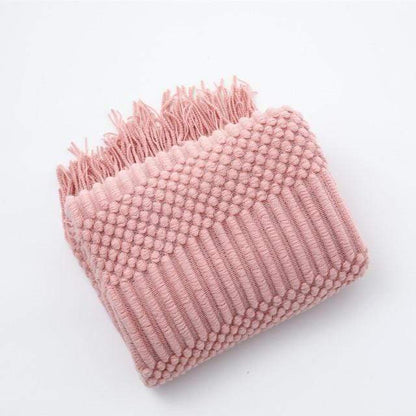 Couverture Camari avec pompons