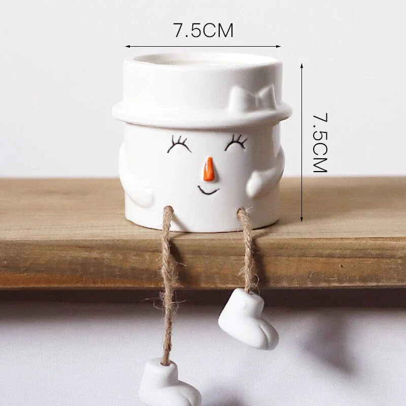 Cartoon Foot Mini-Character Flower Pot