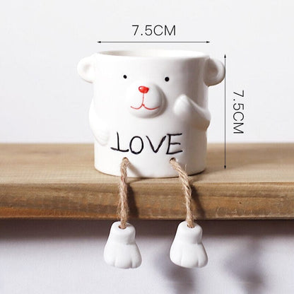 Cartoon Foot Mini-Character Flower Pot