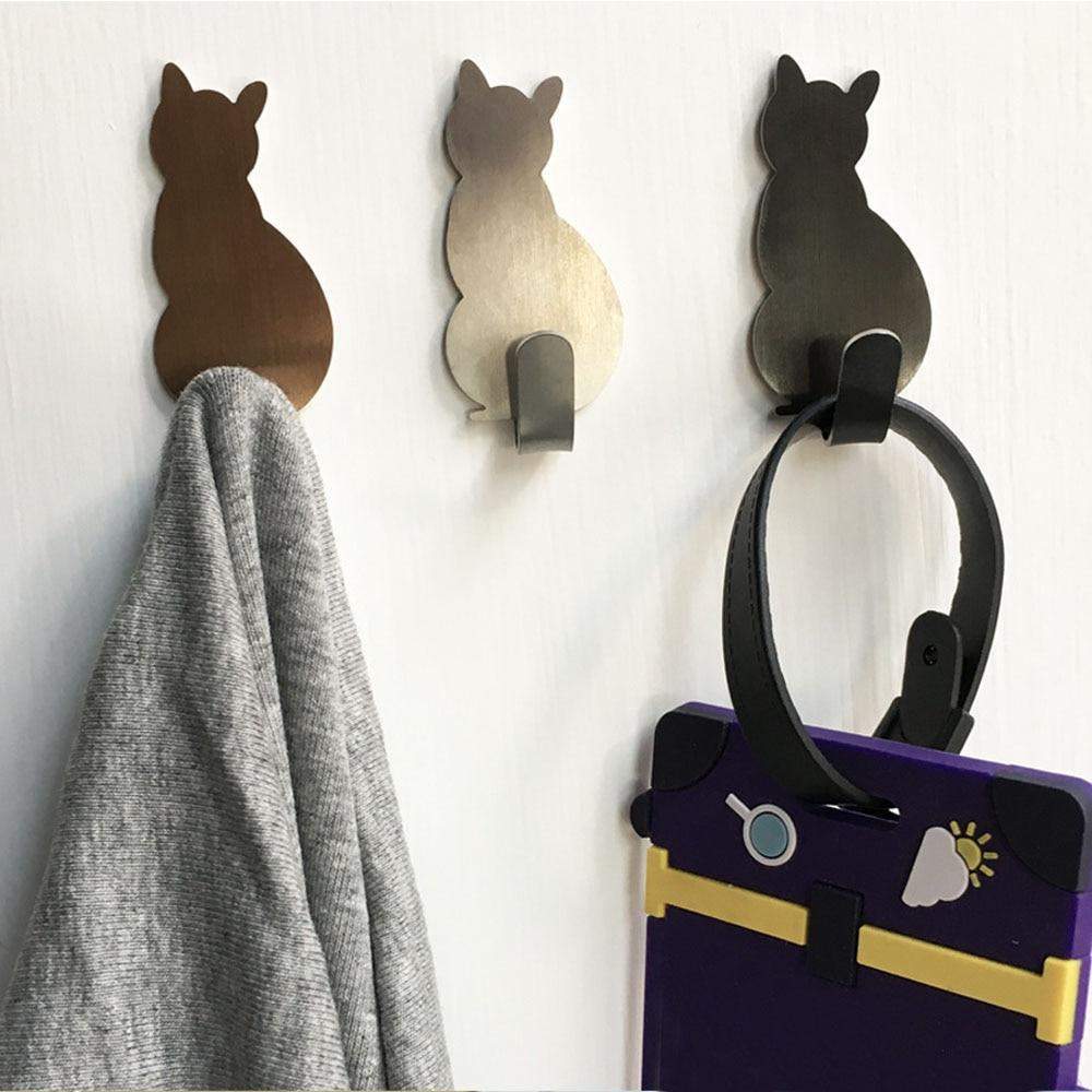 Cat Wall Hooks Set