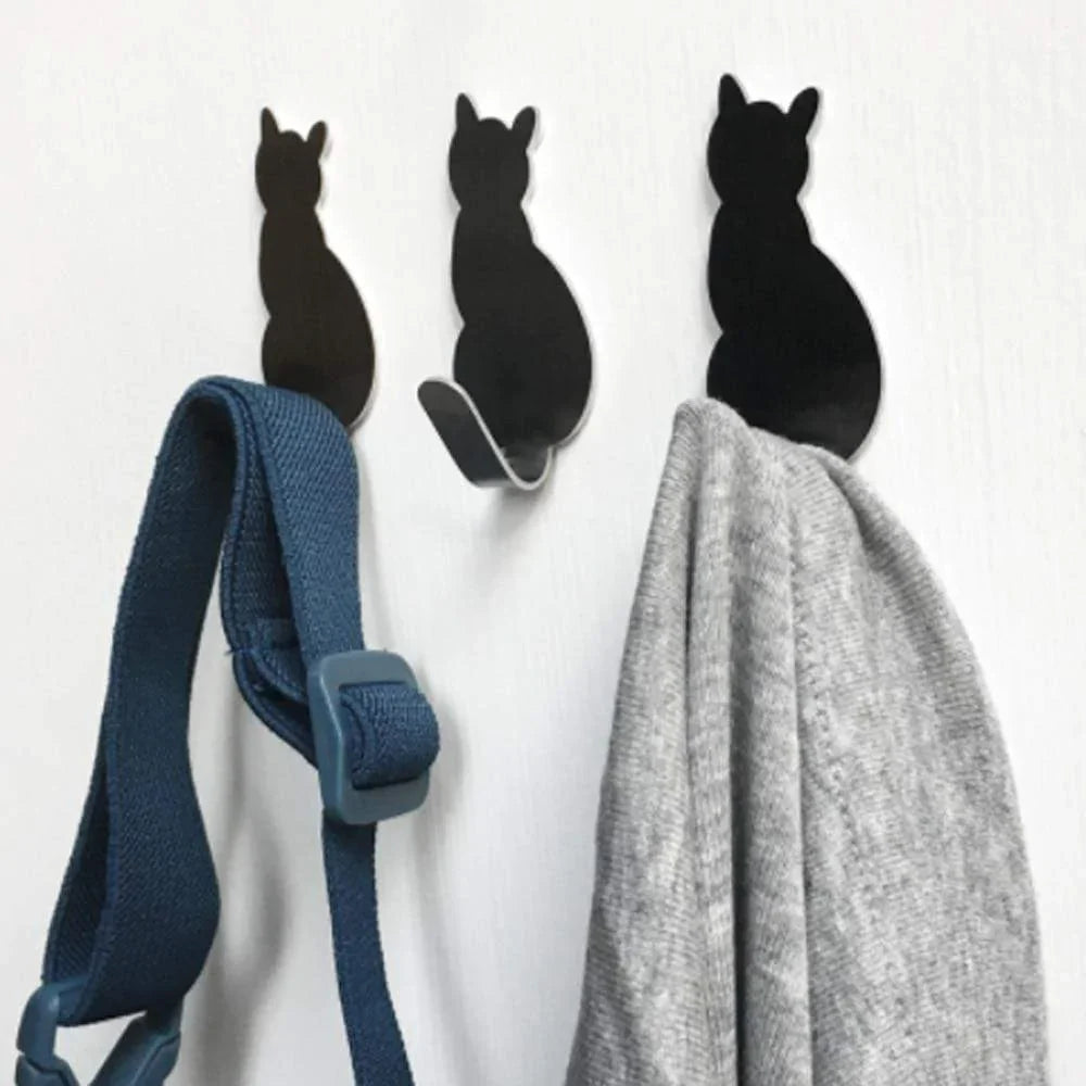 Cat Wall Hooks Set