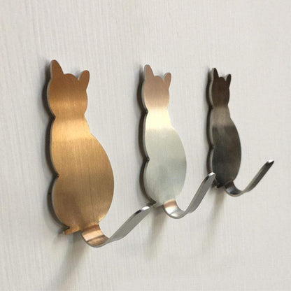 Cat Wall Hooks Set