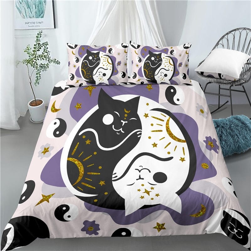 Cat Yin And Yang Duvet Cover