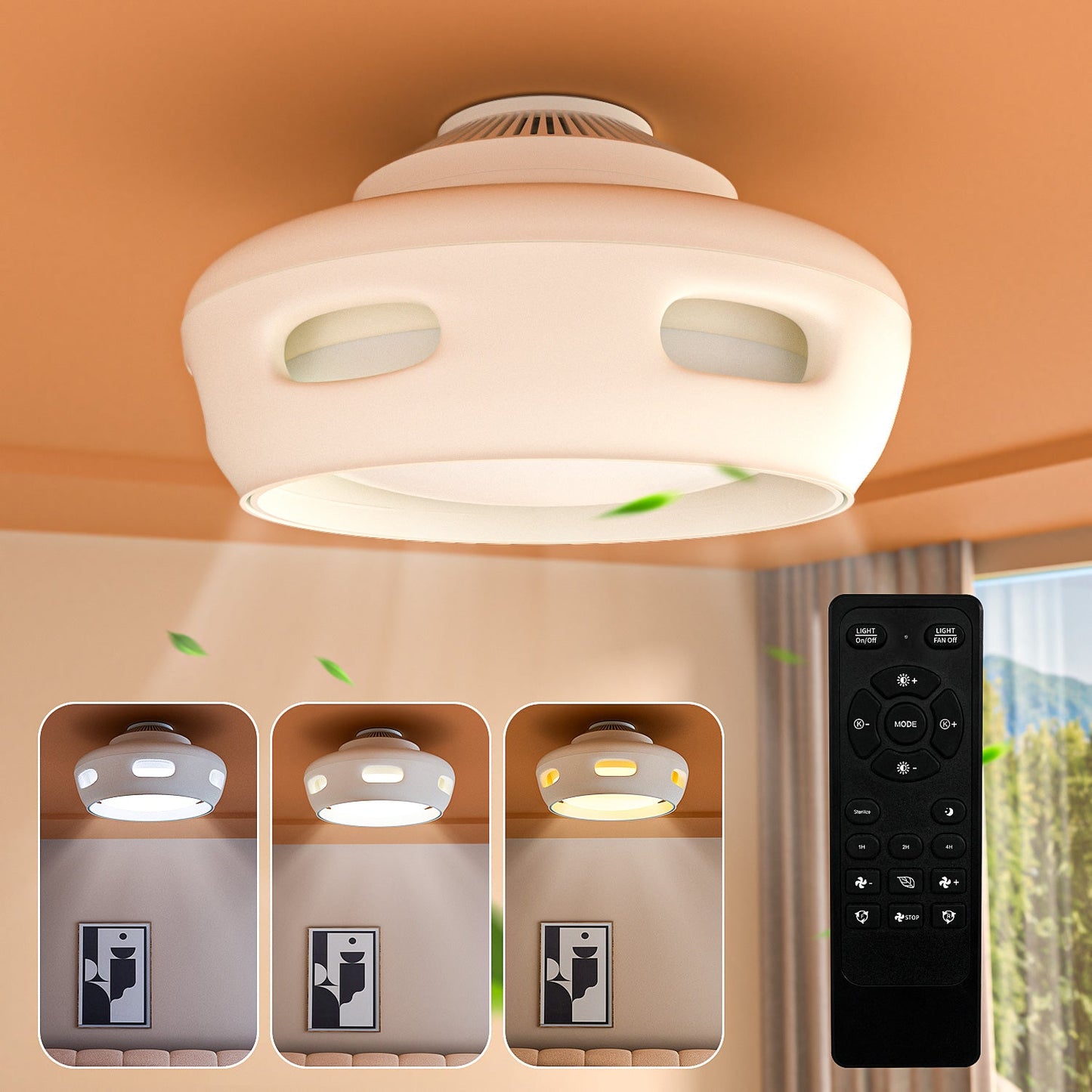 U1 Ceiling Light with Bladeless Fan