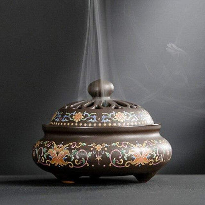 Ceramic Cloisonné Incense Burner Meditation