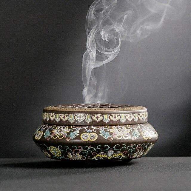 Ceramic Cloisonné Incense Burner Meditation