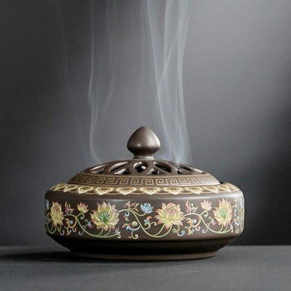 Ceramic Cloisonné Incense Burner Meditation