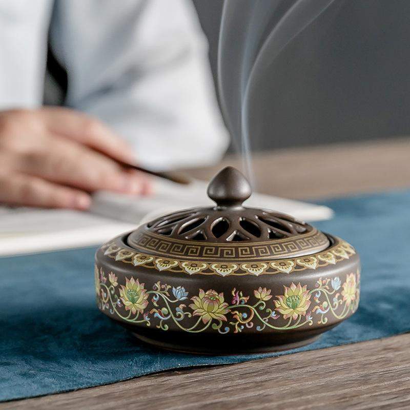 Ceramic Cloisonné Incense Burner Meditation