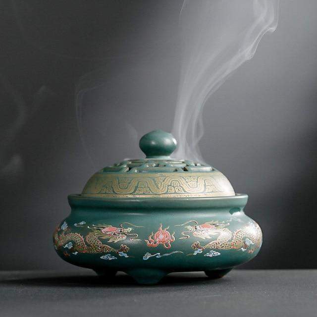 Ceramic Cloisonné Incense Burner Meditation