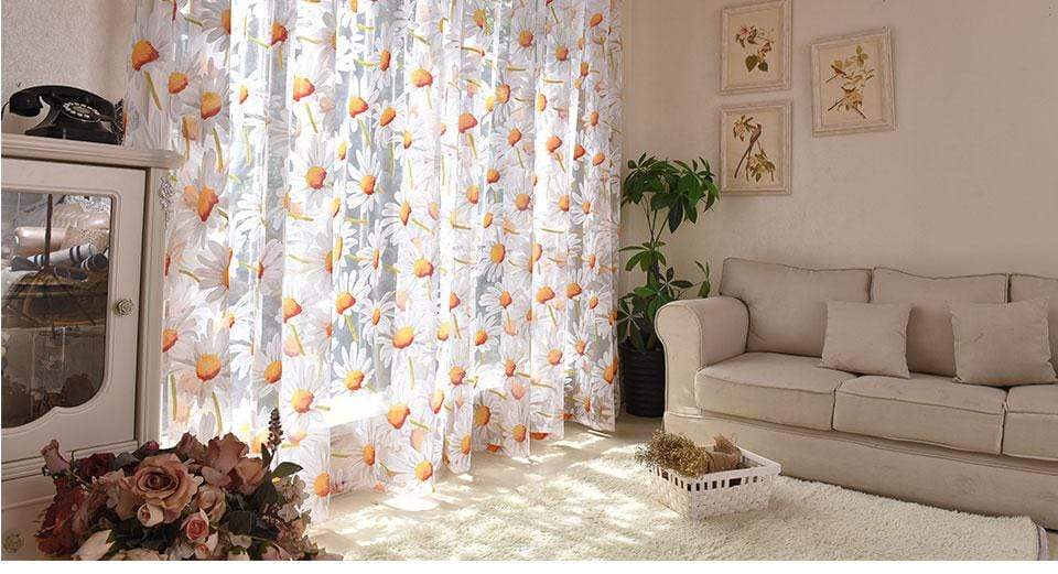 Chamomile Tulle Sheer Curtains