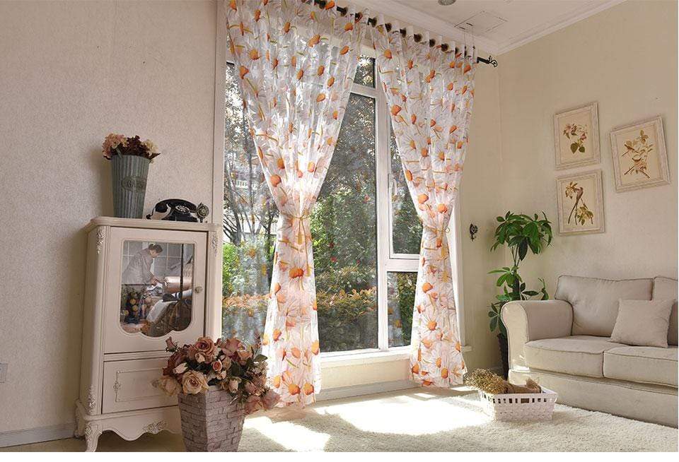 Chamomile Tulle Sheer Curtains