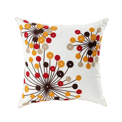 Housse de coussin charmante en coton à motif floral