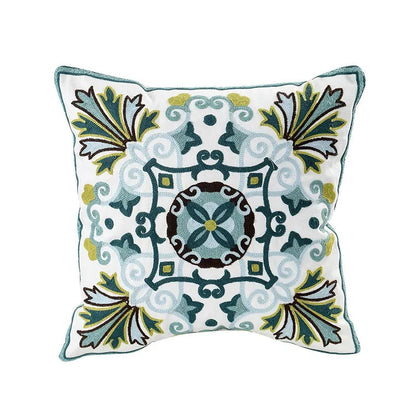 Housse de coussin charmante en coton à motif floral