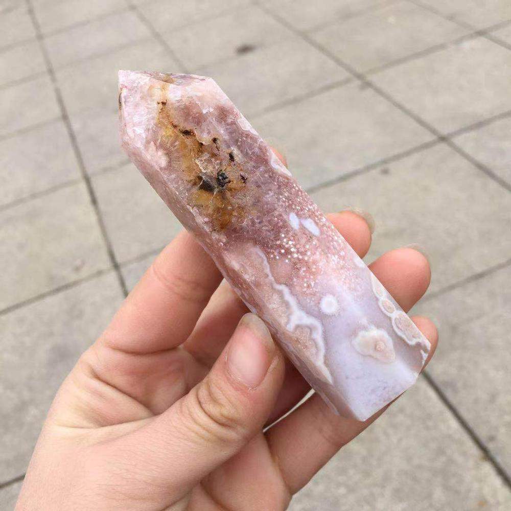 Cherry Blossom Agate Crystal Point