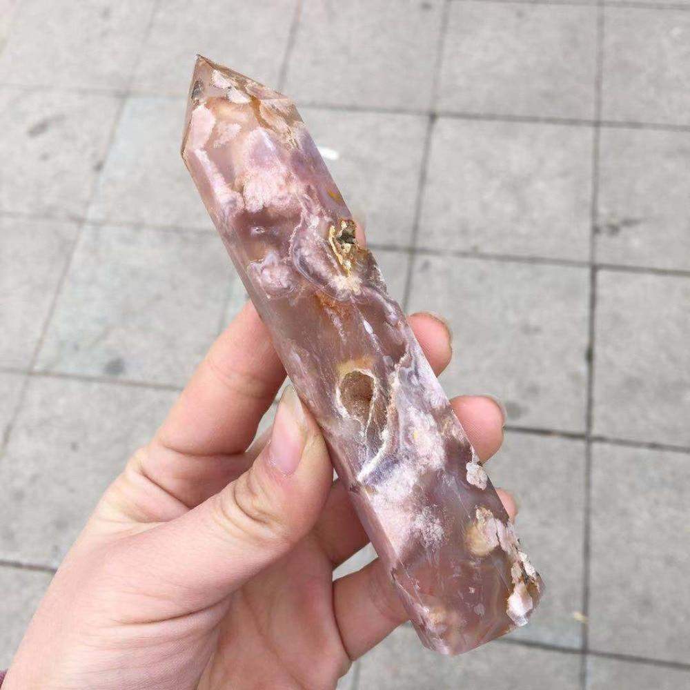 Cherry Blossom Agate Crystal Point