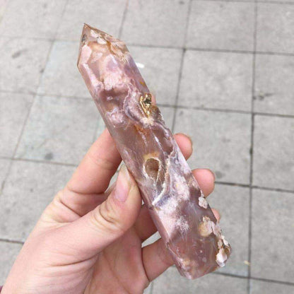 Cherry Blossom Agate Crystal Point