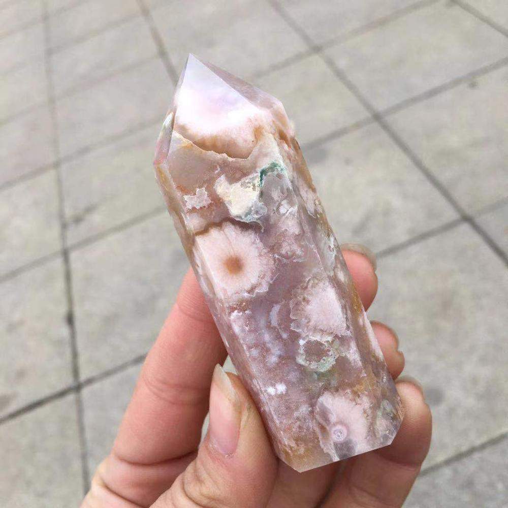 Cherry Blossom Agate Crystal Point