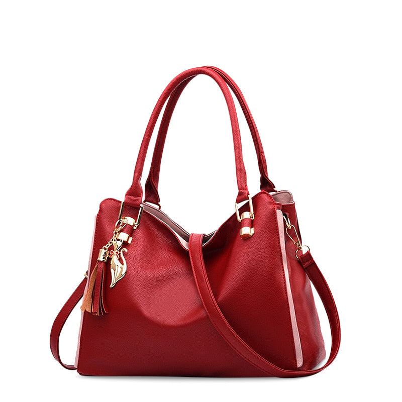 Chic Vegan Leather Shoulder Bag