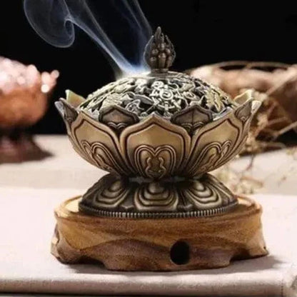 Chinese Buddha Alloy Incense Burner Meditation