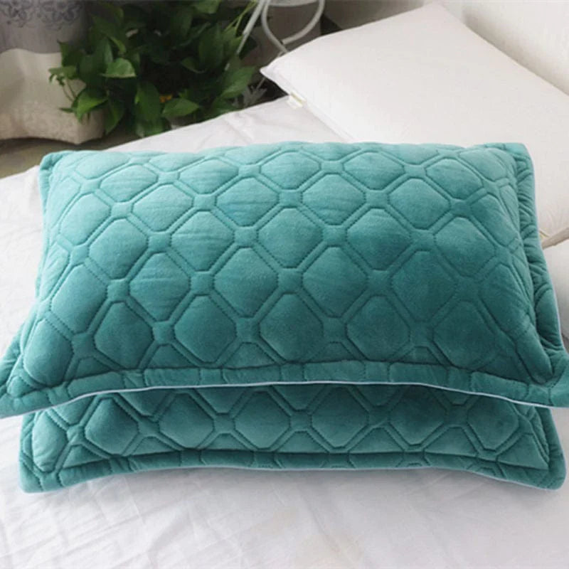 Chrisette 2 Pcs Crystal Velvet Pillowcase