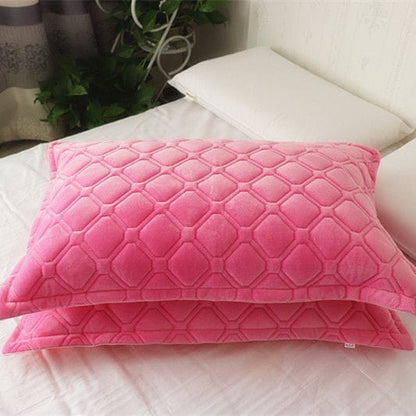 Chrisette 2 Pcs Crystal Velvet Pillowcase