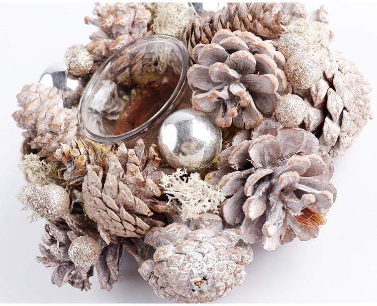 Christmas Dried Flowers & Pine Cones Centerpiece