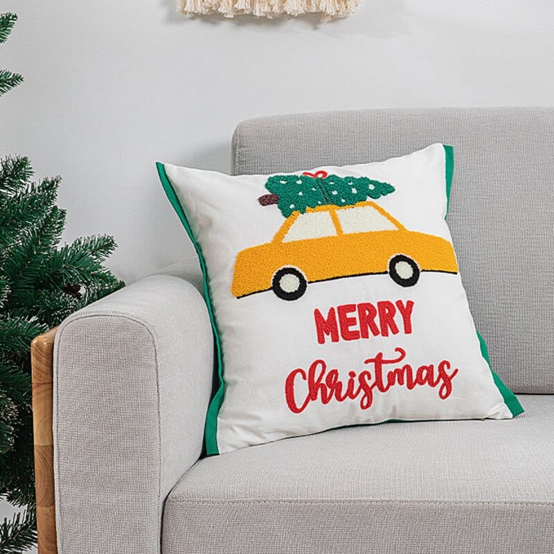 Christmas Embroidery Pillow Covers