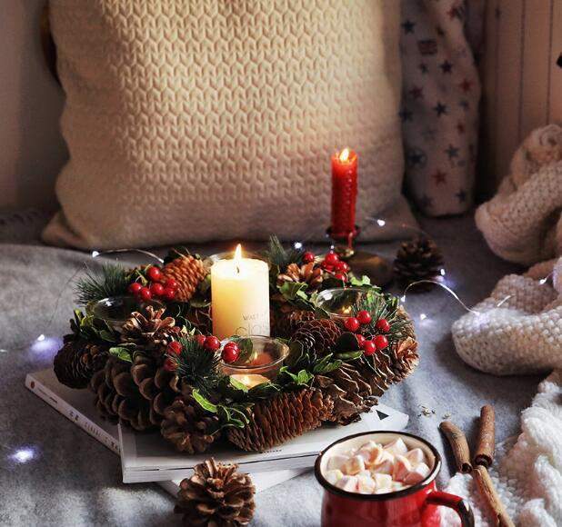 Christmas Forest Centerpiece and Candle Holder