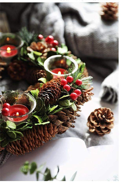 Christmas Forest Centerpiece and Candle Holder