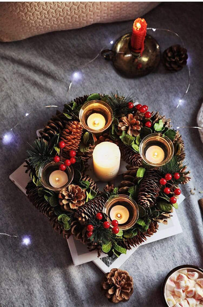 Christmas Forest Centerpiece and Candle Holder